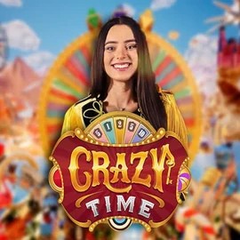Live Casino logo of Crazy Time from Evolution at Supraplay Casino