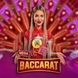 Mega Baccarat slot icon by Pragmatic Play, available at Supraplay Casino